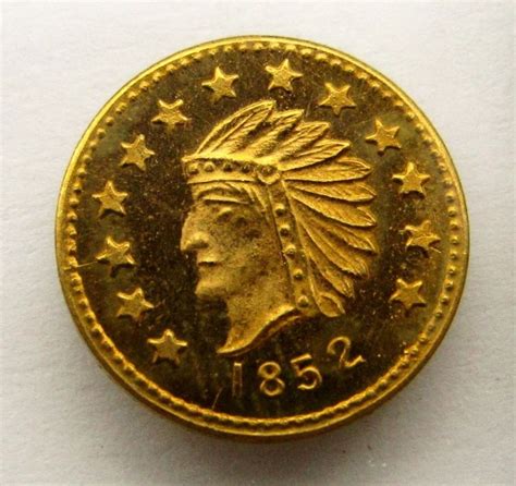 california gold 1/2 coin 1852
